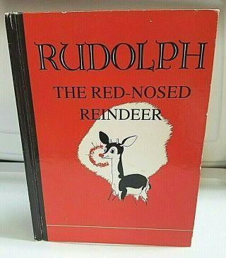 Vintage Rudolph The Red Nosed Reindeer 1939 Montgomery Ward Hard Cover Book