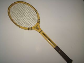 Vintage Wood C L Godfrey Wilding Tennis Racket Great Strings