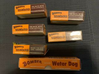 6 Vintage Bomber Lures In The Boxes A