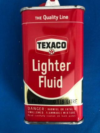 Vintage Texaco Lighter Fluid Handy Oiler Can