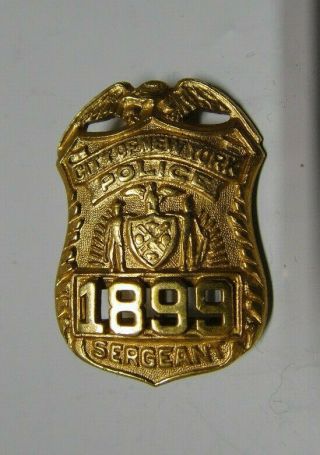 City Of York Police Sergeant 1899 Pin Obsolete Vintage Pin