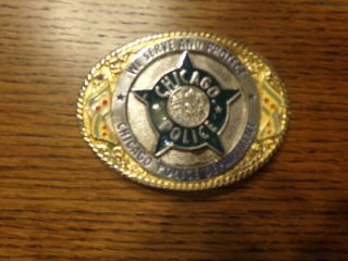 Vintage Chicago Police Belt Buckle.  Retired