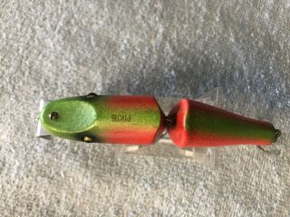 Vintage Creek Chub Jointed Pikie Rainbow Fire Antique Fishing Lure 3