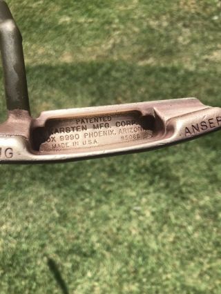 Vintage Ping Karsten Anser Putter 85029 With Ping Grip Good Cond