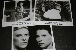 David Bowie Man Who Fell To Earth Vintage Us Press Envelope W/8 Photos Vg,