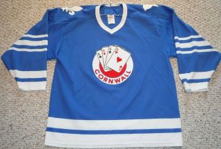 Rare Cornwall Aces Hockey Jersey Vintage Ccm Maska Quebec Nordiques Ahl Large