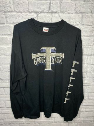 Wwf Undertaker T Shirt Vintage Long Sleeve Mens 2xl Black 1998 Vtg Wrestling