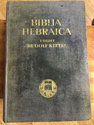 Biblia Hebraica (hebrew Bible) By Kittle,  Rudolf 1949 Printing Stuttgart Germa