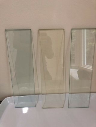 3 Vintage Glass Medicine Cabinet Shelves Shelf 3 1/2 Inch X 12 13/16 X 1/4 Inch