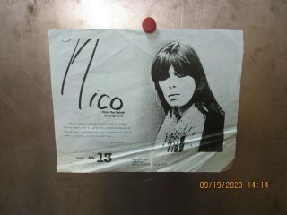 NICO Mercury Cafe Denver July 1982 VINTAGE PROMO FLYER VELVET UNDERGROUND RARE 2
