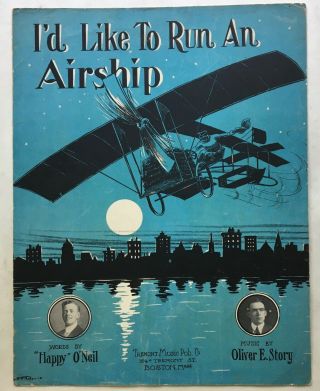 1910 Stylish Vintage Aviation Sheet Music I 
