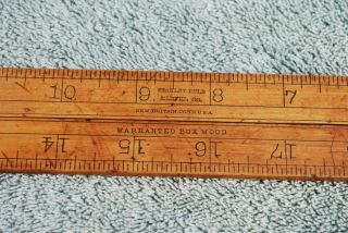 Vintage Stanley Rule & Level Co.  18 Boxwood & Brass Carpenters 