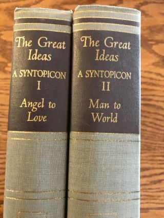Britiannica The Syntopicon: An Index To The Great Ideas Volume 1 & 2 1955 Guc