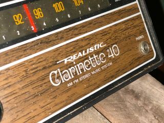 1977 Realistic Clarinette 40 Vintage Am/fm/record Player Music System