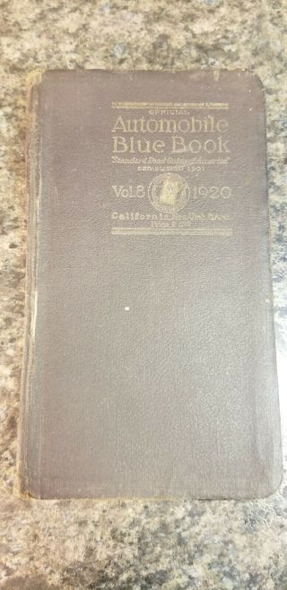 1920 Automobile Blue Book Vol 8 California,  Nevada,  Utah,  & Arizona (879)