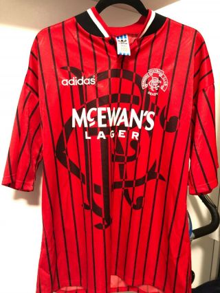 Glasgow Rangers 1994/1995 Away Shirt Jersey Adidas Size Xl