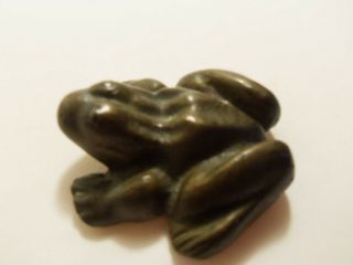 Vintage Risque Brass Frog Paperweight With Penis