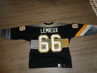 Mario Lemieux Starter Pittsburgh Penguins Men ' s Authentic Jersey 52 - R center ice 2