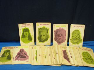 Vintage 75 1964 Monster Old Maid Cards Milton Bradley 1 - 19