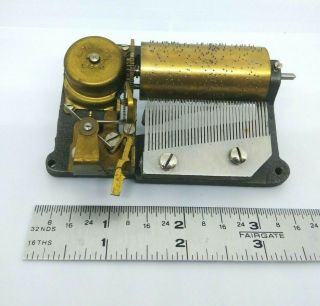 Vintage Lador Music Box Movement 38 Note Swiss Made Aida Grand March