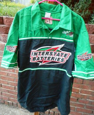 Vintage Bobby Labonte 18 Interstate Batteries/jgr Race Worn Pit Crew Shirt - Xxl