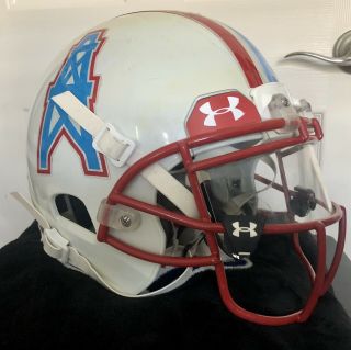 Nfl Houston Oilers Full Size Football Helmet Xenith Large Riddell Texans Nfl