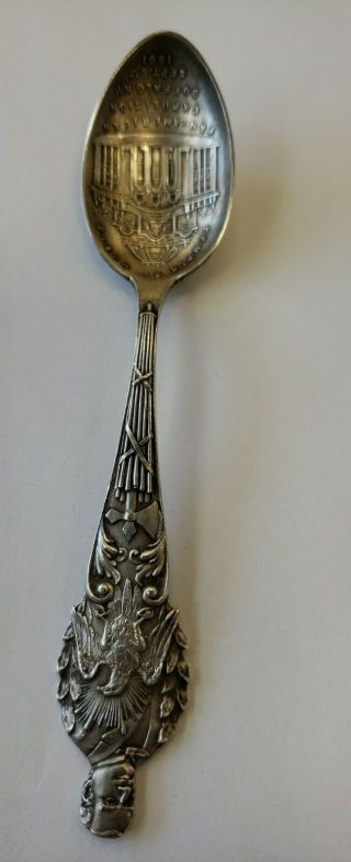 Vintage Sterling Silver Souvenir Spoon Pan American Exposition Buffalo Ny 1901
