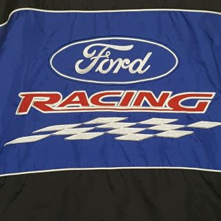 Ford Racing Nascar Jacket Windbreaker Embroidered Coat Size Xxl