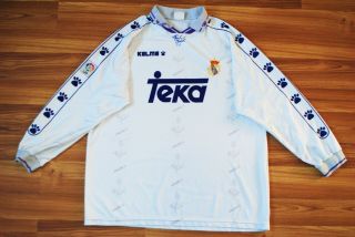 Real Madrid Home Football Shirt 1994 - 1996 Jersey Camiseta Maglia Longsleeve Xl