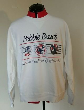 Pebble Beach 1992 Us Open Golf Sweater Vintage Size Xl Gear For Sports