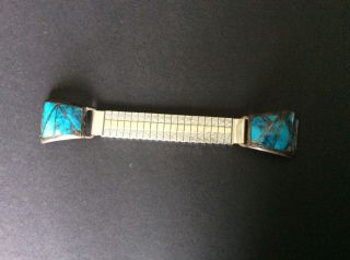Vintage Sterling Silver Turquoise Watch Band