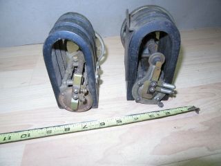 2 Vintage Hand Crank Telephone 3 - Bar Magneto s 1 pat july 17 1894 both work 2