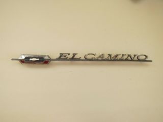 Quarter Panel Chevrolet 1966 " El Camino " Emblem Trim Decal Metal Vintage Chevy