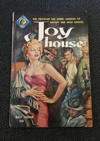 Vintage Pulp Fiction Paperback Pb - Joy House By Day Keene 1st Ed Pbo Lion Gga