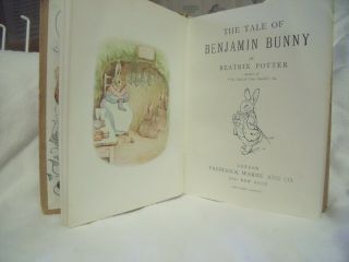 Beatrix Potter First Edition The Tale Of Benjamin Bunny (f)