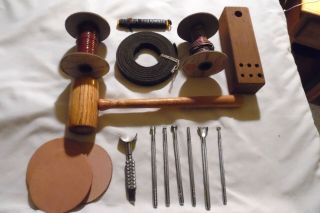 Vintage Leather Hand Tools,  Stamps,  & Crafting Accessories
