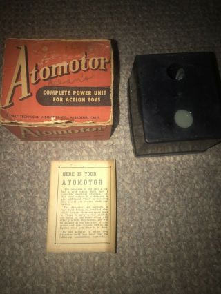 Vintage 1947 Atomotor Power Unit Action Toys Model Railroad