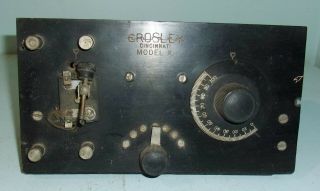 Vintage Crosley Model X Radio Receiver Wood Case Parts Repair