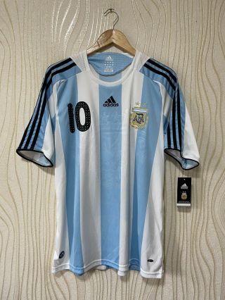 Argentina 2009 Home Football Shirt Soccer Jersey Adidas 860226 Riquelme