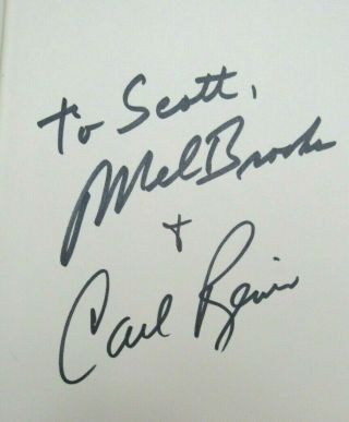 Mel Brooks/Carl Reiner Autographed 2000 YEAR OLD MAN Book GUARANTEED AUTHENTIC 2