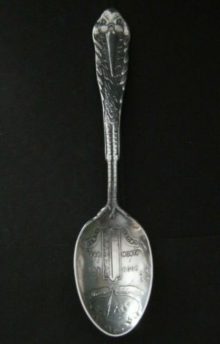 Vintage Antique 1918 Sterling Silver Birth Record Baby Spoon Mauser Ships