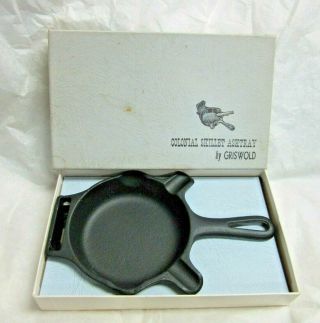 Vtg Mini Griswold 570 Cast Iron Colonial Skillet Ashtray Frying Pan 00