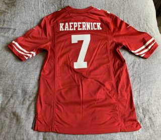 Nike Colin Kaepernick 7 Game Day San Francisco 49ers Red Jersey Men Sz Small 36