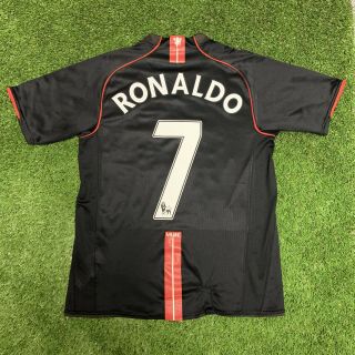 2008 2009 Manchester United Ronaldo Jersey Shirt Black Nike 7 Medium Away Kit