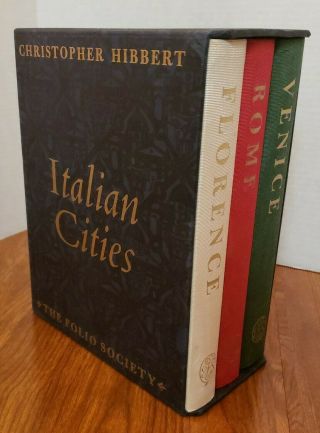 Folio Society - Italian Cities By Christopher Hibbert - Three Volumes Boxed Set