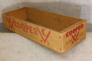 Old Wood Cooper Cheese Box Crate Vintage Pope & Sons Phila Good Colors