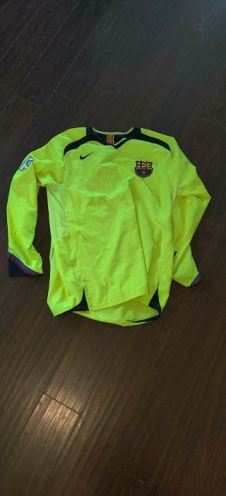 Nike Fc Barcelona Away Jersey Size Large Mens Long Sleeve Fcb