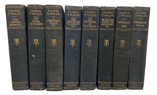 Mark Twain P.  F.  Collier 8 Book Set Harper & Brothers Ed.  Huckleberry Finn Etc.