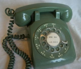 Vintage Western Electric Bell System Green Rotary Dial Telephone 1975 500 Cd