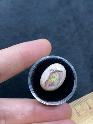 Fiery Polished Mexican Opal Cabochon - 2.  2 Grams - Vintage Estate Find